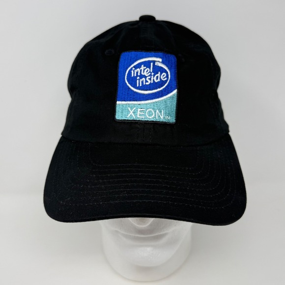 Port Authority Intel Inside Xeon Black Cotton Adjustable Baseball Cap Hat C805